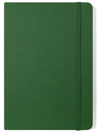 Silvine A5 Executive Inbunden Anteckningsbok/Journal Green. 160 linjerade sidor med 90 gsm premium elfenbensfärgat papper (197BRG)