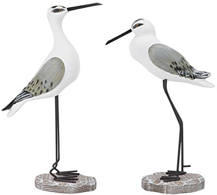 COHEALI 2 Stücke Holz Möwe Figur Vogel Figur Nautische Statue | Möwe Dekorationen Lebensechte Ornament Garten Vogel Statue üR Garten, Schreibtisch, Pflanzen Und BäUme, FüR Tisch, Boden