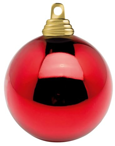 Deco Woerner Weihnachtskugeln rot glänzend schwer entflammbarem 10 cm, 6 Stück