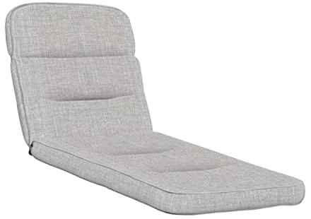 KETTtex EXKLUSIV Auflage Rollliege Silbergrau I Gartenliege Polster 200x65x9cm I hochwertige & Pflegeleichte Liegenauflage I Wetter- & formbeständige Liegen-Auflage I KTH3 Liegestuhlauflage