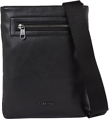 Calvin Klein Herren Umhängetasche Elevated Pu Klein, Schwarz (Ck Black Smooth), Onesize
