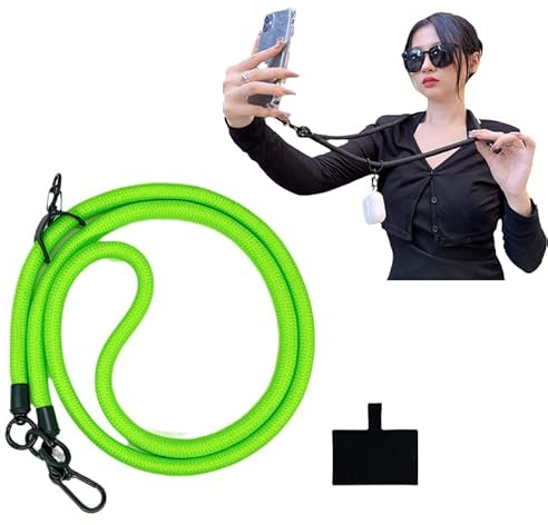 Georcep Thick Rope Cell Phone Lanyard Spacer, Universal Crossbody Patch Phone Lanyards, Phone Necklace Cell Phone Lanyard Neck (C)