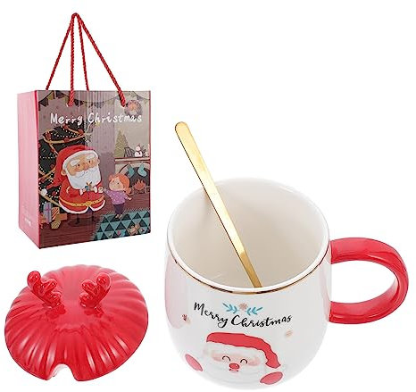 Abaodam Geweihkaffeetasse Weihnachtsgeweihtasse Keramiktasse Tassen Geschenkset Weihnachtsmotiv Tasse Trinkbecher Für Alltag Feiertage