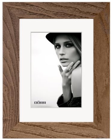 DÖRR Bilderrahmen Oakwood Block 15x20 Dunkelbraun, Fotos, Poster, Urkunden | Bildformat 15x20 cm, Echtglas-Scheibe, Eichenholz, Hoch- & Querformat, Holzrahmen, Skandi-Style, Wechselrahmen