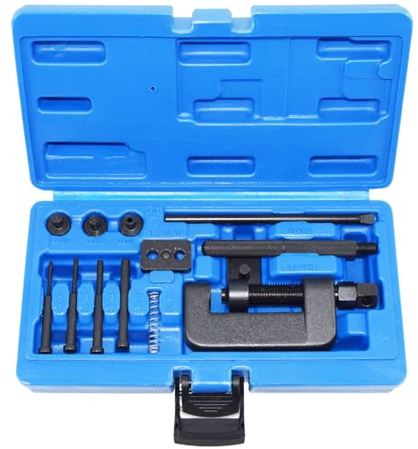 Thsakzo 13 Pcs Motorcycle Chain Breaker Set,Riveter Chain Breaker Splitter,Universal Moto Bike Chain Breaker Splitter Link Riveter Repair Tool,Chain Breaker Chain Cutter Breaker Separator And Riveter