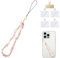 ZHANChen Handykette Handy Anhänger Phone Charm Natürlicher Kristallstein Kies Universal Handyanhänger (Rosa)