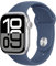 Apple Watch Series 10 GPS Smartwatch con Caja de Aluminio Plata de 42 mm y Correa Deportiva Azul Denim - Talla S/M. Monitor de entreno, App ECG, Pantalla Retina Siempre Activa