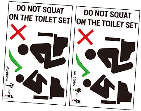 SHOWERORO 2fogli Adesivi Decorativi Per Toilette Di Decalcomanie Murali Per Bagno Con Messaggi Di Facili Da Applicare e Rimuovere Adatti Superfici Lisce e Dure