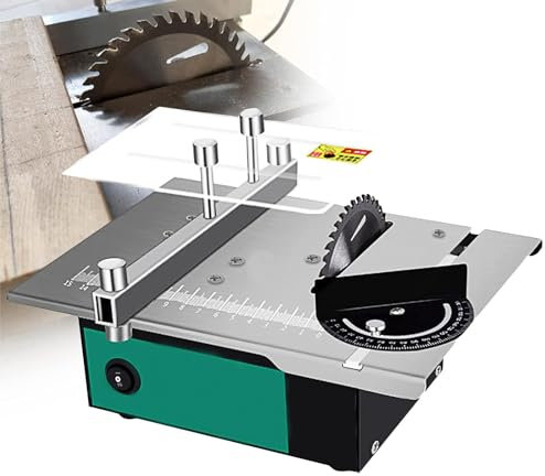 Kadxyan Liten bordssåg, multifunktionell bordscirkelsåg, 2000–12 000 varv/min, handgjord gör-det-själv hobbymodell skärmaskin för skärning av trä, metall, plast, skärdjup 40 mm