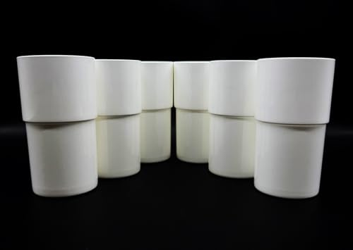 Kimmel 6 Stück Trinkbecher 330 ml im Set, Becher Partybecher Plastikbecher, aus Kunststoff, Mehrweg, Farbe weiß
