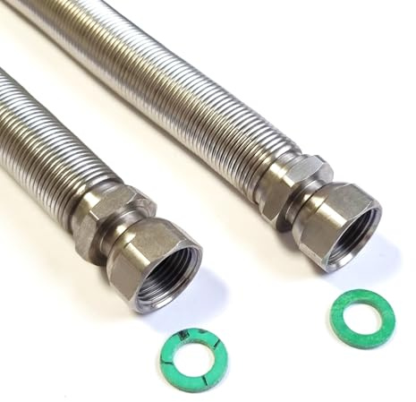DN25 Wellrohr 1ÜM x 1ÜM ziehbar von 75mm - 130mm ausziehbar Edelstahl Solarrohr