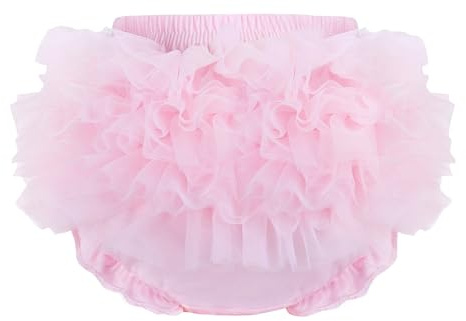 Baby Girl Lace Ruffle Diaper Cover Bloomer for Infant Girls Newborn Cotton Tutu Shorts Briefs Panties