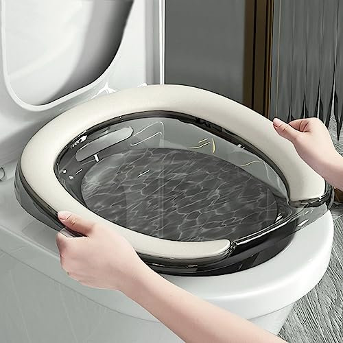 KHYTEBV Sitzbad für Toilettensitz, Faltbare Sitzbadewanne für Badewanne, lindert Hämorrhoiden und Perineum für Schwangere Frauen, Postpartale Pflege, eingeweichter Dampf