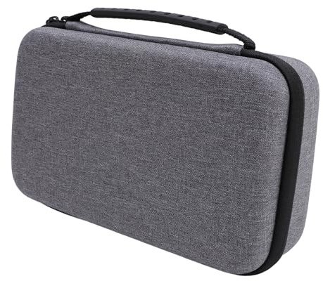 Protective Hard Carrying Case for Mini M4, Beelink, Desktop Computer 2024 with Handle, Double Zipper, Mesh Pocket, Gray, EVA + Nylon Material, Charger and Accessories