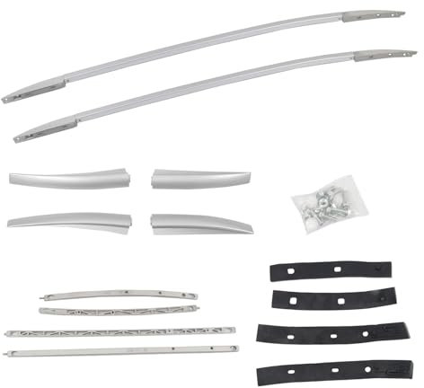Accessori auto compatibili for Nissan Qashqai J11 2014-2021 Portapacchi in alluminio Carrello Top Rail Cross Strip Bar Portapacchi