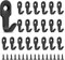 20 Pièces Crochets Mural Simples Crochet Porte Manteau Mural Mini Patère Crochet a Visser avec 20 vis Hook Pour Porte, Mur, Salle De Bain, Cuisine, Maison, Noir