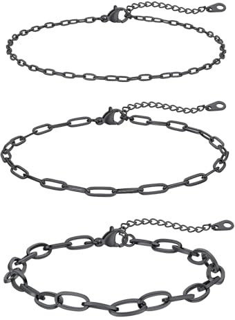 FaithHeart Fußkettchen für Damen Fußkette Wasserfest Büroklammer Kette/Panzerkette/Figarokette Gliederkette Ankerkette Fußschmuck im Sommer