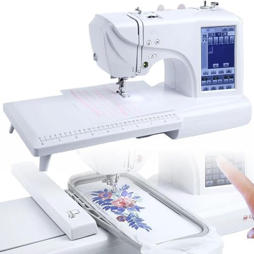 Automatische Nähmaschine, Elektrische Stickmaschine, 158 Integrierte Designs Mit 4 X 9,2 Zoll Stickbereich Und Lcd-Touchscreen, 210 Integrierte Buchstaben Und 30 Musterränder