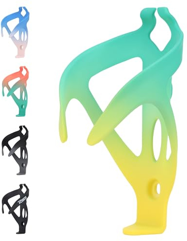 ROGTYO Bike Water Bottle Holder, Lightweight Bike Bottle Holder Universal Bicycle Bottle Cage Cycling Accessories for Road Mountain and Kids Bikes (Green+Yellow)