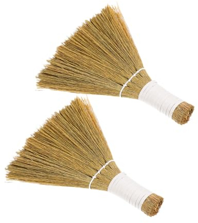 BESPORTBLE Spazzola Antipolvere in 2 Pezzi Design Mini la Pulizia Manuale in Cucina e Ambienti Esterni senza Graffi con Setole Naturali