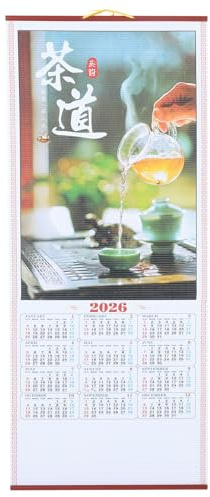 Sewacc Calendario Da Parete Cinese 2026 Calendario Lunare Del Cavallo in Finto Rattan Da Appendere Decorazione Tradizionale Per Capodanno Cinese Ideale Per Casa E Ufficio
