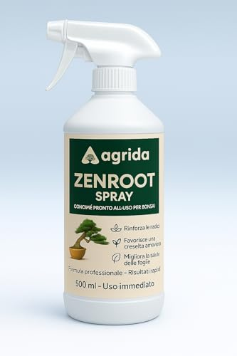ZENROOT SPRAY 500 ml – Concime Pronto all’Uso per Bonsai – Rinforza le Radici, Favorisce Crescita Armoniosa e Foglie Sane – Formula Professionale Rapida – Per Bonsai Interno/Esterno – Spedizione Grati