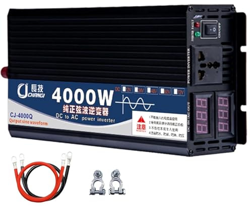 Inverter da Auto 2200W 3000W 4000W 5000W 6000W 8000W 10000W 12000W 16000W Inverter Potenza Invertitore di Corrente Auto 12V 24V 48V 60V 72V a 220V 230V Convertitore Trasformatore(4000W,72Vto220V)