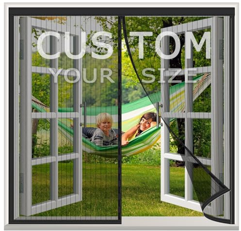 Mosquitera Magnética para Ventana a Medida–Adaptada a las Dimensiones Exactas de Tu Marco de Ventana–Instalación DIY Sin Taladros, Malla Autosellante para Ventanas de Terraza, Correderas y Francesas