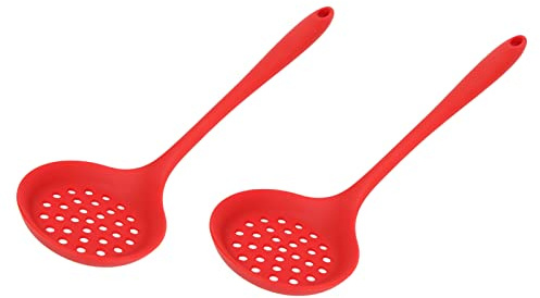 Dioche Schiumarola in Silicone Silicone 2 Pezzi Filtro in per Uso Alimentare, Filtro per Mestoli da Multifunzionale Resistente Alle Alte Temperature, Adatto per Ristoranti, Cucine e Bar