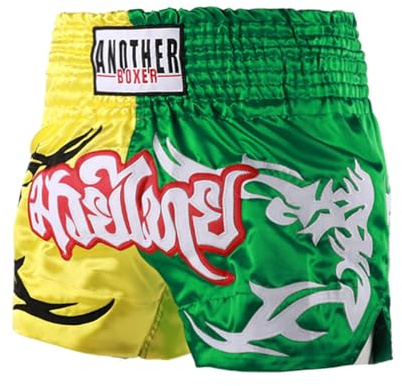LDOZ Short Muay Thai MMA Cross Training BJJ Boxing Fight Wear avec Cordon de Serrage pour Adultes et Enfants(Yellow,S)