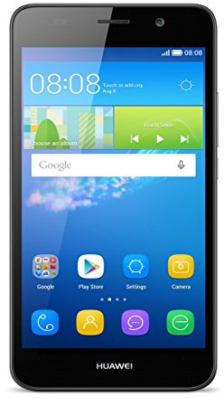 Huawei Y6 Smartphone, Display 5.0 HD, IPS, 2 GB RAM, 8 GB Memoria Interna, Dual SIM, Fotocamera 8 MP, Android 5.1, Nero