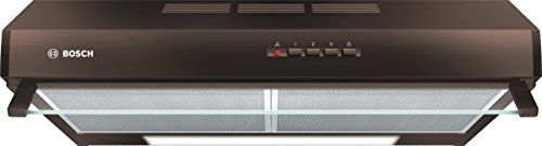 Bosch DUL63CC40 Serie 4 Unterbauhaube, 60 cm breit, Um- & Abluft, LED-Beleuchtung gleichmäßige Ausleuchtung, Drucktastenschalter, 3 Leistungsstufen, Metallfettfilter spülmaschinengeeignet, Braun