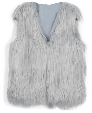 HOMEBABY Girl Sleeveless Vest Faux Fur Jacket Winter Body Warm Coat Waistcoat Gilet (s, Grey)