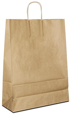 Papiertüten braun mit Kordel-Henkel I 250 Stk. 32+12x41cm I Papiertragetasche für Einzelhandel, Hochzeit, Geburtstag, TO-GO I Geschenktüten aus Kraftpapier I HUTNER