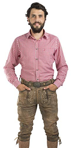 Herren Lederhose Leopold aus der Meisterstück Serie von Schöneberger Trachten - Vintage Kniebundlederhose inkl. Trachtengürtel