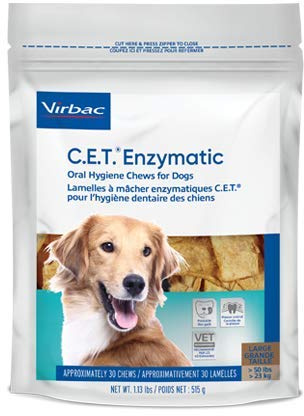 Virbac C.E.T. 3 Pack of Extra Large Enzymatic Oral Hygiene Chews for Dogs 51+ Pounds, 30 Chews Per Pack3