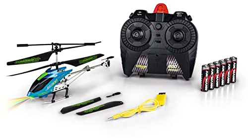 CARSON 500507132 - Easy Tyrann 200 Boost IR 100% RTF, Ferngesteuerte Flugmodelle, Flugfertiges Modell, RC Helikopter, inkl. Batterien und Fernsteuerung, 100% flugfertig, Blau