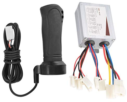 Ejoyous Motor Brushed Speed ​​Controller, Controller Gasgriff Scooter Speed Brush Controller mit Lenker für Elektrische Überholung für Elektro-Fahrrad Roller Dreirad