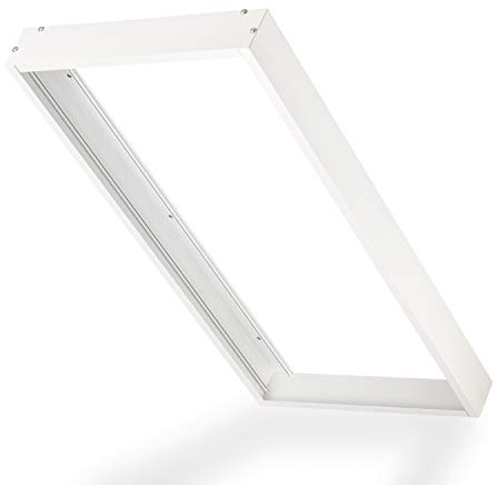 Popp® Kit de Superficie para Panel 30x60 con Marco blanco Fabricado en Aluminio, Kit para Techos Accesorios Led *Panel NO incluido(30x60cm)