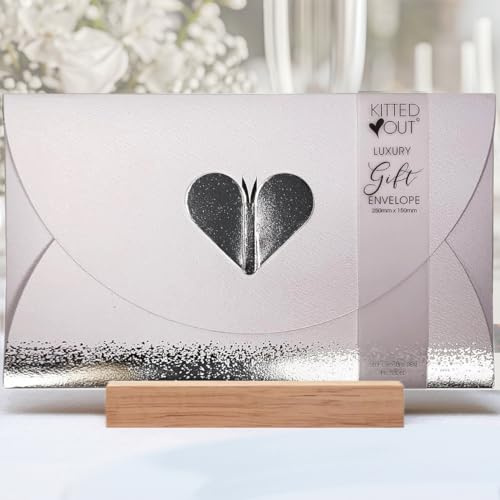 Wedding Gift Envelope | Premium Quality with Textured Card and Silver Foil | Create a Stunning Impact with Your Gift