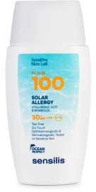 Sensilis - Ultrafluido 100 Solar Allergy, Fotoprotección Antiedad con Ácido Hialurónico y Vitamina E, Repara, Protege y Neutraliza el Daño Solar, para Pieles Claras, Sensibles y Reactivas - 40 ml