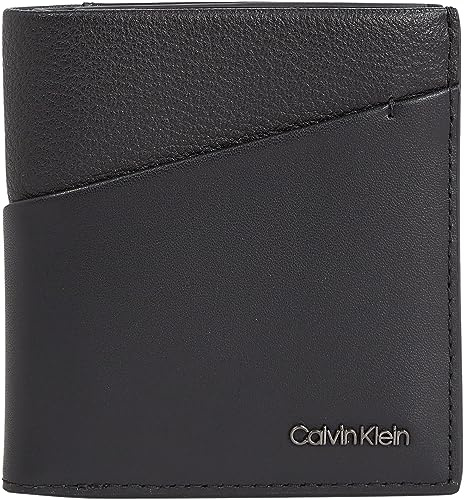 Calvin Klein Ck Diagonal Trifold 6Cc W/Coin Geldbörsen, Herren, Schwarz (Ck Black), Os