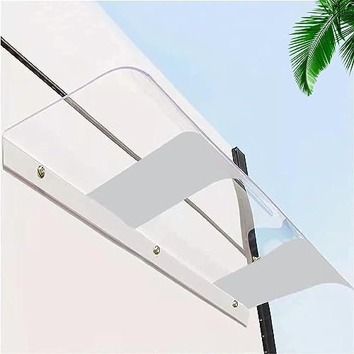 Auvents pour Portes Et FenÊtres ExtÉrieur,Modernes Marquise De Portes D'entrÉe en Polycarbonate,Auvents ImpermÉables,40-360cm De Large,sans Support,pour Jardin/Porche/Toit,50x100cm/20x39in