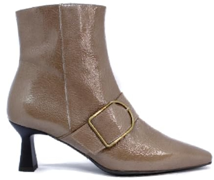 DESIREE - Botín Piel Charol Mujer Hebilla Mod. ELBY 7 - ELBY7 para: Mujer Color: Taupe Talla: 38
