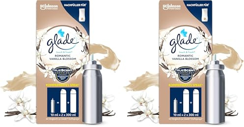Glade Touch & Fresh (Brise One Touch) Nachfüller, Lufterfrischer Minispray, Romantic Vanilla Blossom, 2er Pack (10 ml)