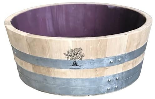 Mini Laghetto Realizzato Con 1/4 Botte Di Vino Usata Da 225 L