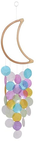CIYODO Windspiel Aus Natürlichen Muscheln Für Balkon Entzückendes Garten Dekor Wohndekor Mit Attraktiver Farbgestaltung