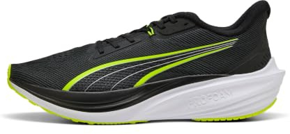Puma - Darter Pro, Zapatillas para Correr de Carretera Unisexo, Puma Black-Yellow Alert-Puma White,