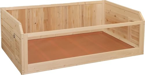 Kerbl Pet Indoor-Kleintierbehausung | 113,5 × 75,5 × 40 cm, mit Kunststoffwanne und Plexiglasfront für Kaninchen, Meerschweinchen und Nager