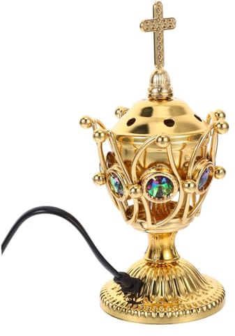 HOMOCONO Censer Electric Cross Incense Burner Compact Home Decor Us Plug Aroma Stove